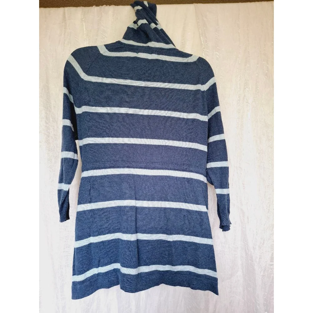 Aeropostale Blue & White Striped Hoodie Sweater szXL Y2K - Picture 2 of 4